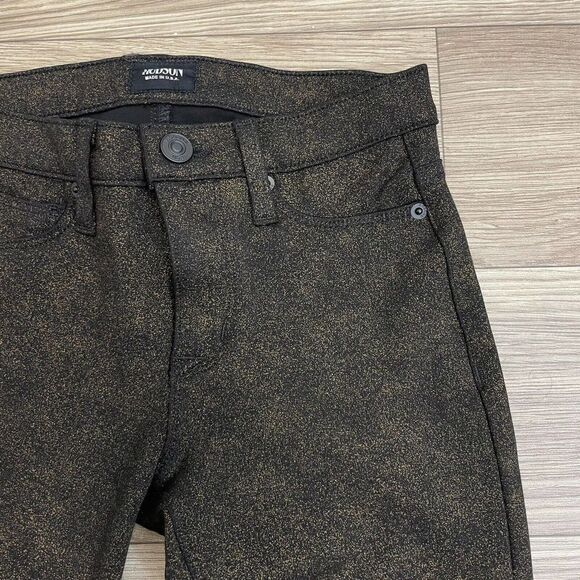 Hudson Nico Midrise Super Skinny Speckled Gold & Black Jeans - Picture 4 of 13